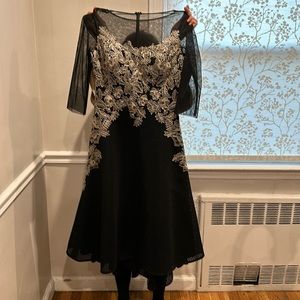 Stunning bejeweled mesh dress